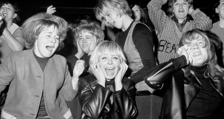 Fans of the Beatles at a concert in Manchester, 1963. Photograph PA Archive