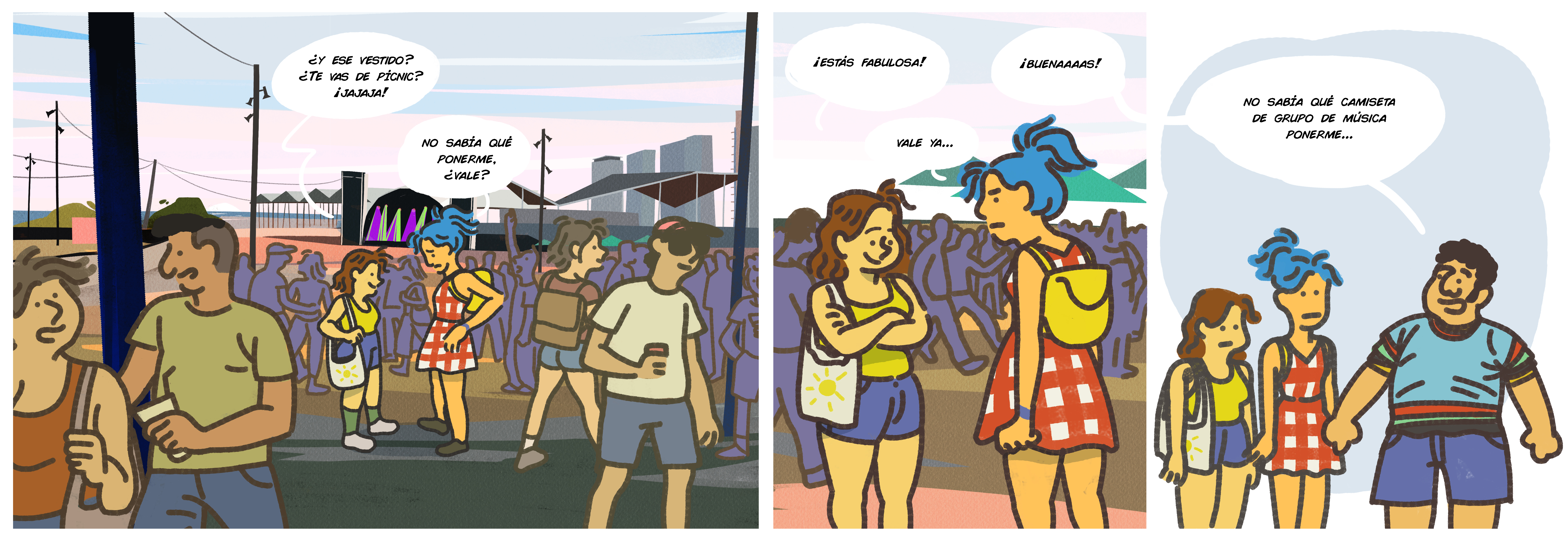 Viernes en Primavera Sound, viñeta cómica de Alfredo Borés