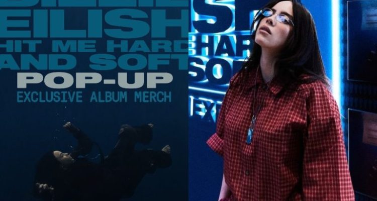 Billie Eilish promocionando su Pop-Up Store. Sector del merchandising podría alcanzar $16.3 mil millones para 2030.