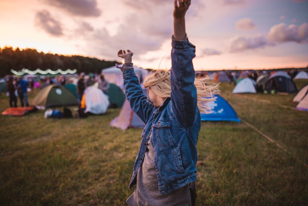 young music festival girl