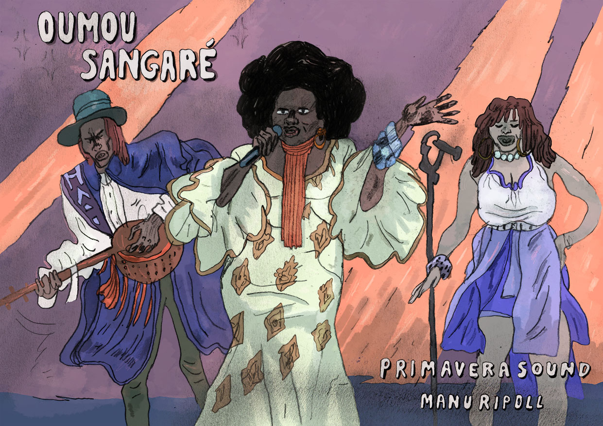 Oumou Sangare, ilustración de Manu Ripoll